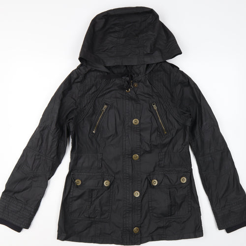 Marks & Spencer Women’s Black UK 12 Hooded Cotton Parka Jacket