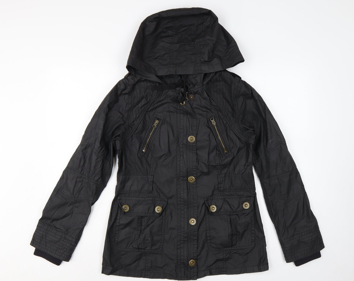 Marks & Spencer Women’s Black UK 12 Hooded Cotton Parka Jacket