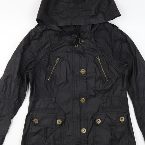 Marks & Spencer Women’s Black UK 12 Hooded Cotton Parka Jacket