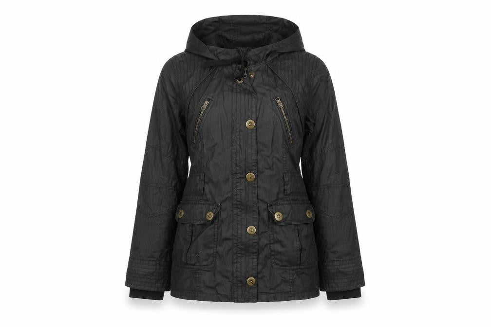 Marks & Spencer Women’s Black UK 12 Hooded Cotton Parka Jacket