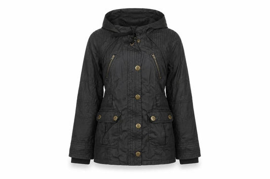 Marks & Spencer Women’s Black UK 12 Hooded Cotton Parka Jacket