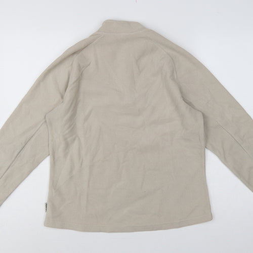 Quechua Women’s Beige M 1/4 Zip Fleece Pullover Hiking Sweatshirt
