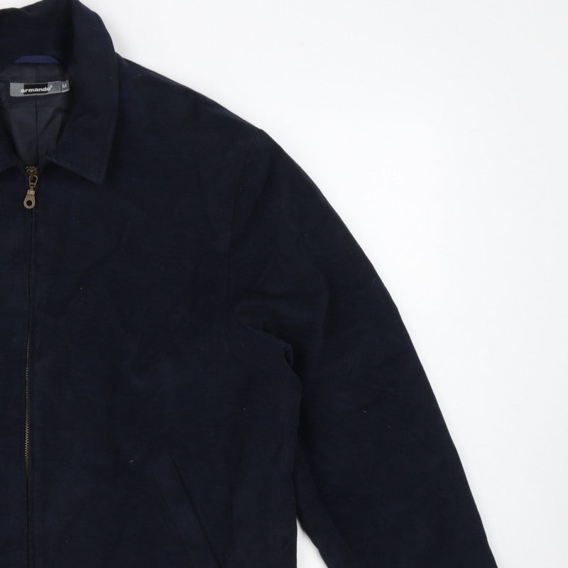Armando Men’s Blue Cotton Full Zip Basic Jacket Size M 38-40