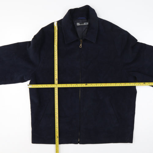 Armando Men’s Blue Cotton Full Zip Basic Jacket Size M 38-40