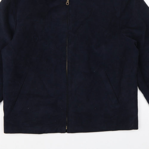 Armando Men’s Blue Cotton Full Zip Basic Jacket Size M 38-40