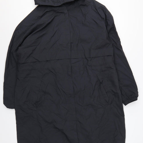 Seasalt Cornwall Women Black UK 16 Dry Point Hooded Long Rain Coat