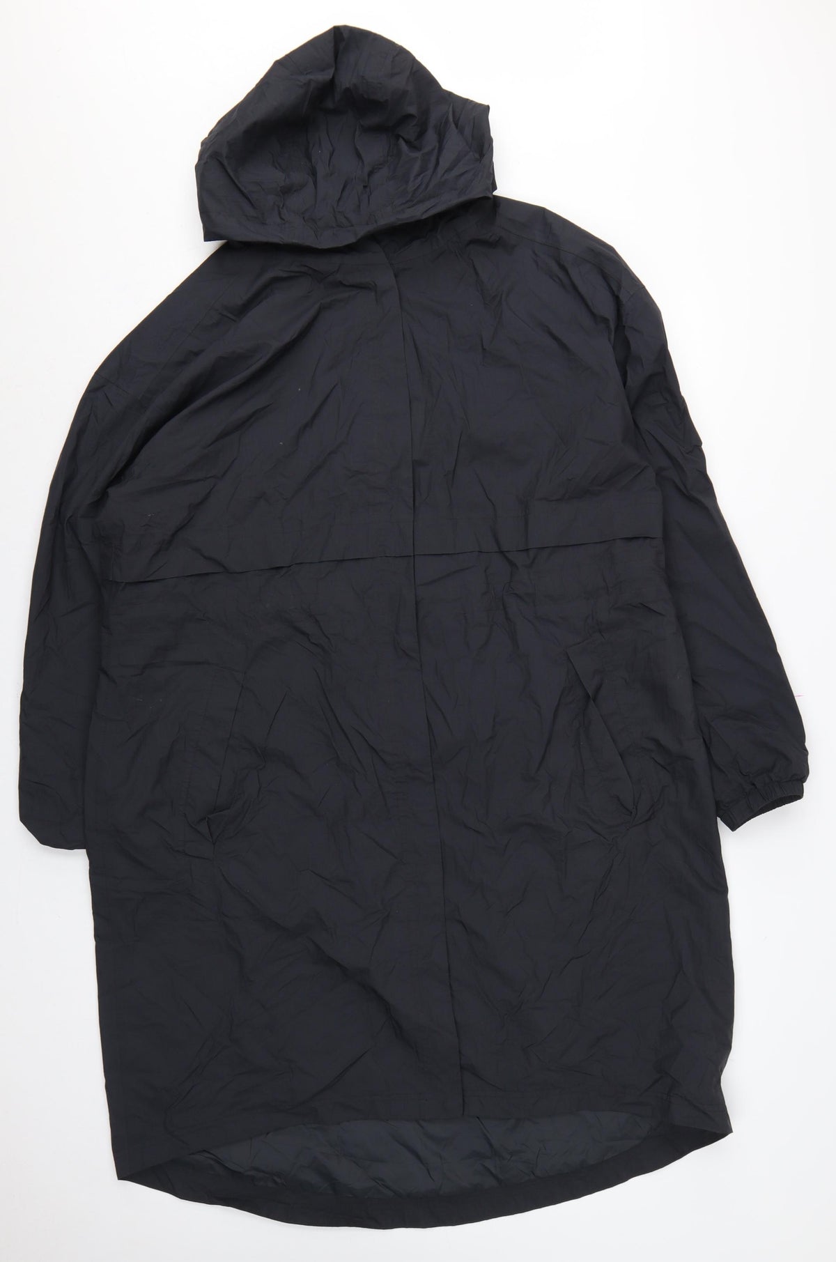 Seasalt Cornwall Women Black UK 16 Dry Point Hooded Long Rain Coat