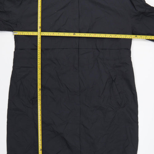 Seasalt Cornwall Women Black UK 16 Dry Point Hooded Long Rain Coat