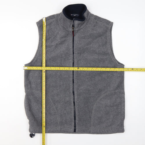 Marks & Spencer Men Grey L Fleece Waistcoat Full Zip Bodywarmer