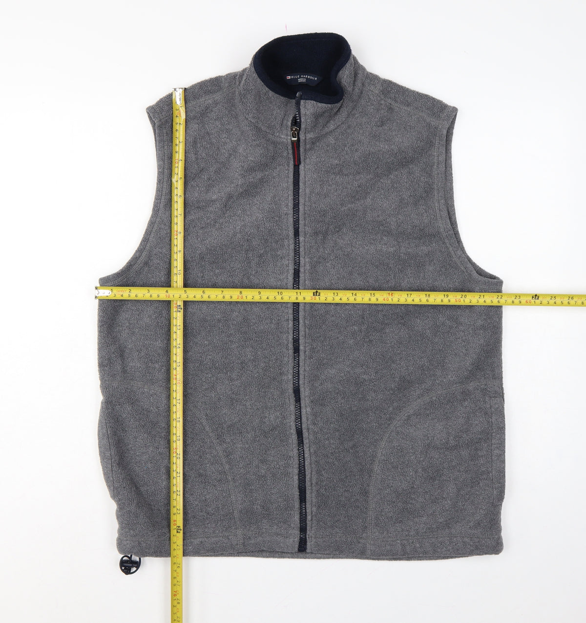 Marks & Spencer Men Grey L Fleece Waistcoat Full Zip Bodywarmer