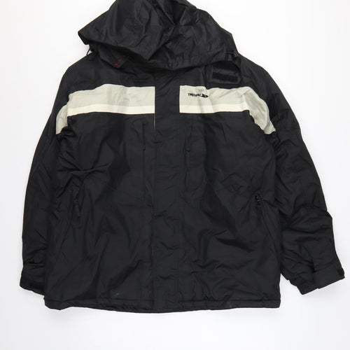Trespass Men's Black L Hooded Waterproof Windproof Ski Jacket