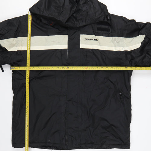 Trespass Men's Black L Hooded Waterproof Windproof Ski Jacket