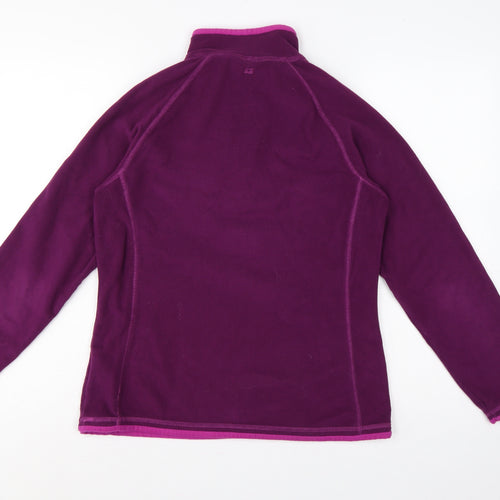 Mountain Warehouse Women Purple UK 12 Fleece 1/4 Zip Sweatshirt