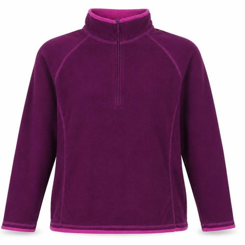Mountain Warehouse Women Purple UK 12 Fleece 1/4 Zip Sweatshirt