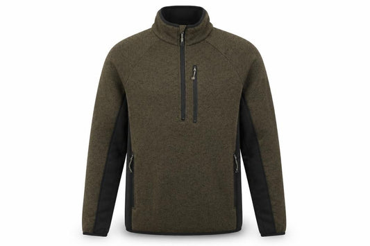 Mountain Warehouse Men Green L Half Zip Fleece Sweatshirt Outdoor