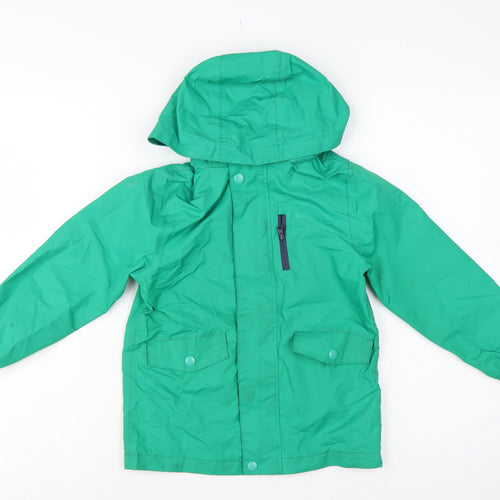 Mountain Warehouse Boys Green 5-6 Years Hooded Waterproof Parka Jacket