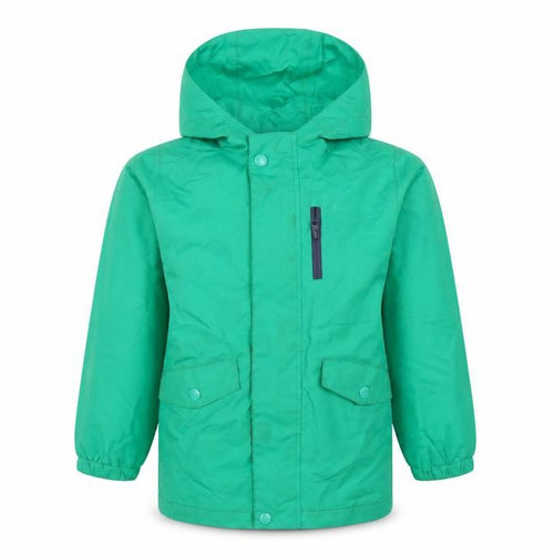 Mountain Warehouse Boys Green 5-6 Years Hooded Waterproof Parka Jacket