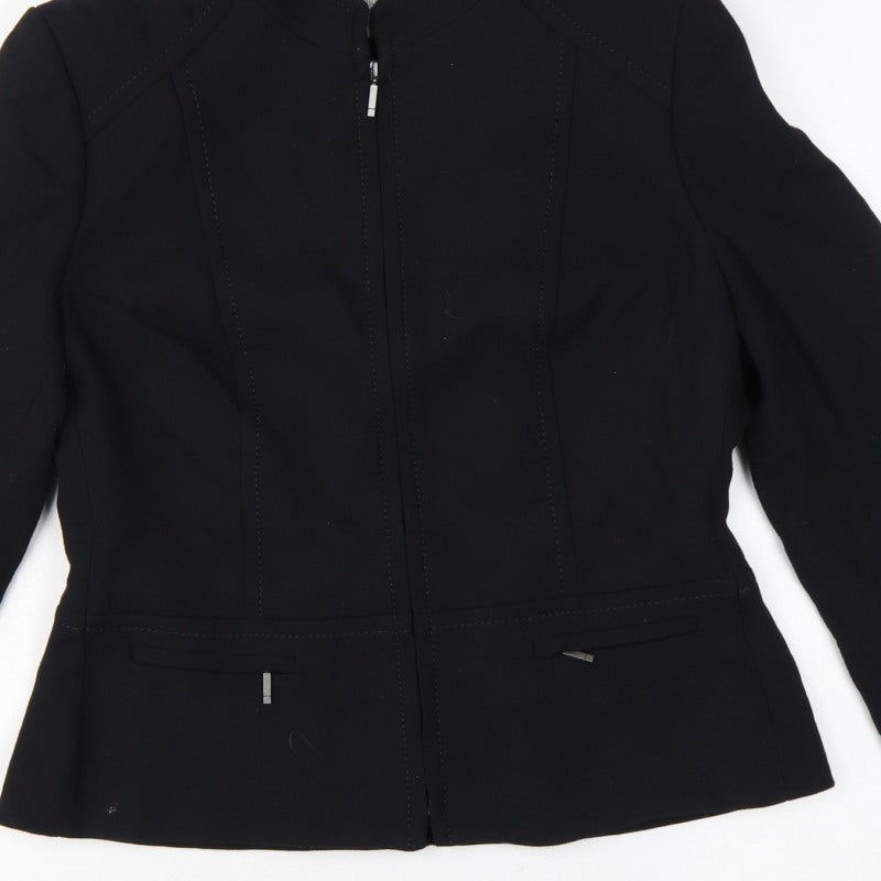 Additional view of Marks and Spencer Women Black UK 14 Zip Front Tailored Suit Jacket