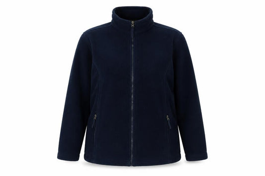 Front view of M&S St Michael Women’s Navy Blue UK 18 Fleece Full Zip Jacket