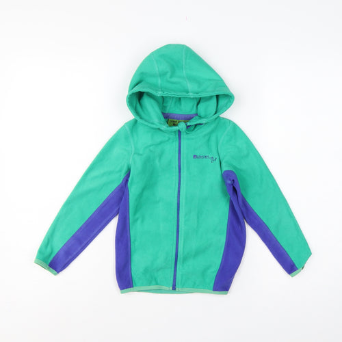 Steve Backshall Boys Green Purple Fleece Hooded Jacket 5-6 Years