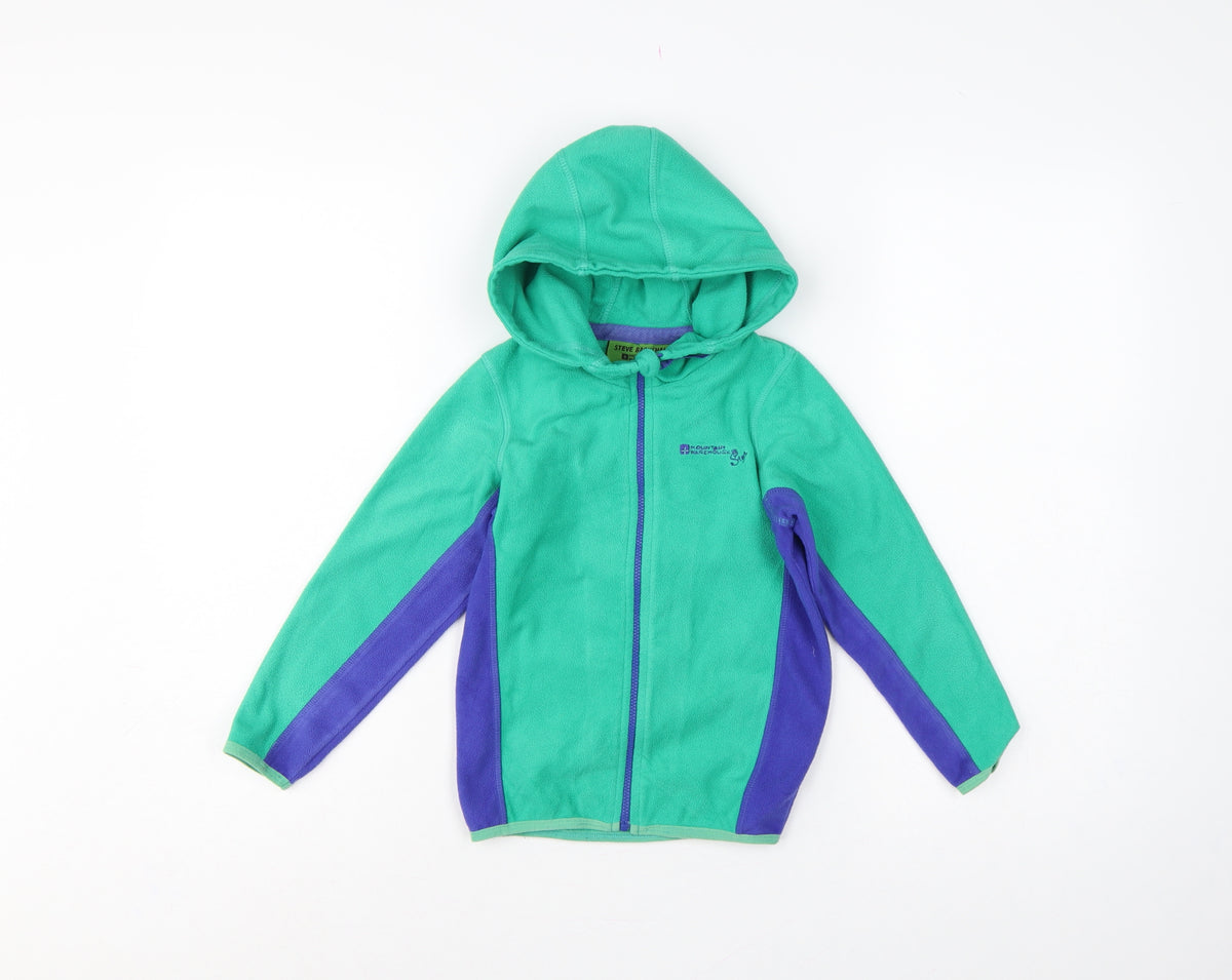 Steve Backshall Boys Green Purple Fleece Hooded Jacket 5-6 Years