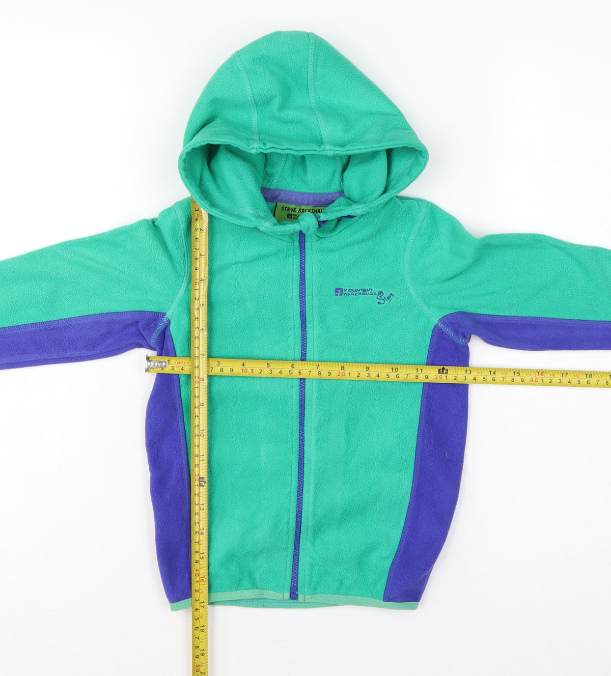 Steve Backshall Boys Green Purple Fleece Hooded Jacket 5-6 Years