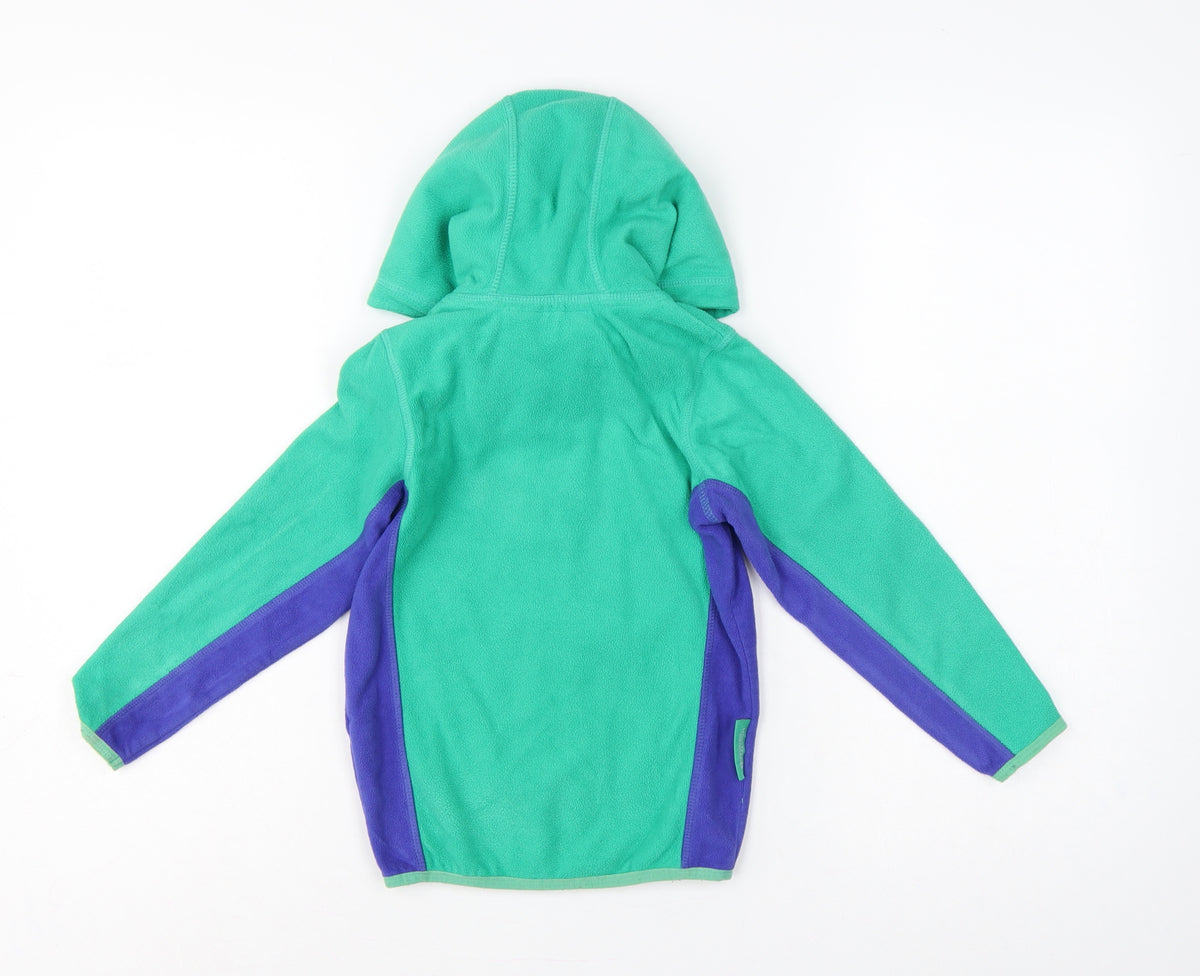 Steve Backshall Boys Green Purple Fleece Hooded Jacket 5-6 Years