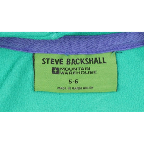 Steve Backshall Boys Green Purple Fleece Hooded Jacket 5-6 Years