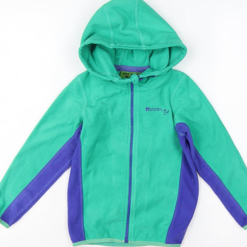 Steve Backshall Boys Green Purple Fleece Hooded Jacket 5-6 Years