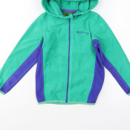 Steve Backshall Boys Green Purple Fleece Hooded Jacket 5-6 Years