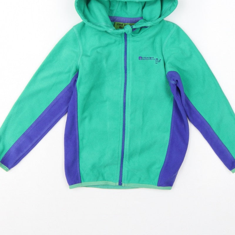 Steve Backshall Boys Green Purple Fleece Hooded Jacket 5-6 Years