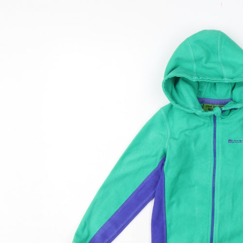 Steve Backshall Boys Green Purple Fleece Hooded Jacket 5-6 Years