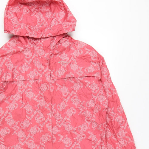 Gelert Women’s Pink UK 12 Floral Hooded Waterproof Rain Jacket