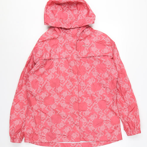 Gelert Women’s Pink UK 12 Floral Hooded Waterproof Rain Jacket