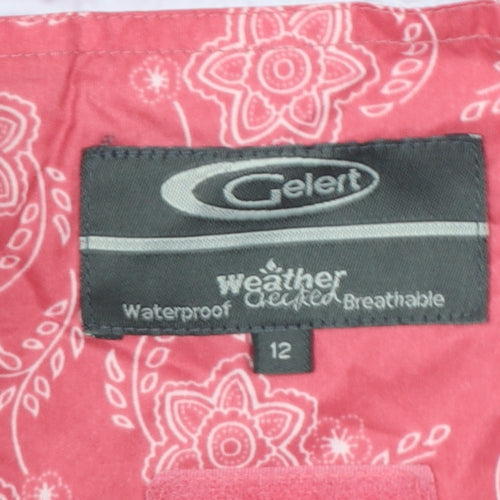 Gelert Women’s Pink UK 12 Floral Hooded Waterproof Rain Jacket