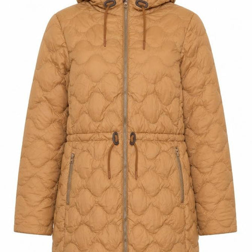 Lands' End Women Brown S Long Hooded Down Puffer Coat