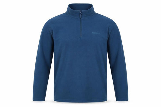 Mountain Warehouse Men’s Blue L 1/4 Zip Fleece Sweatshirt Outdoor