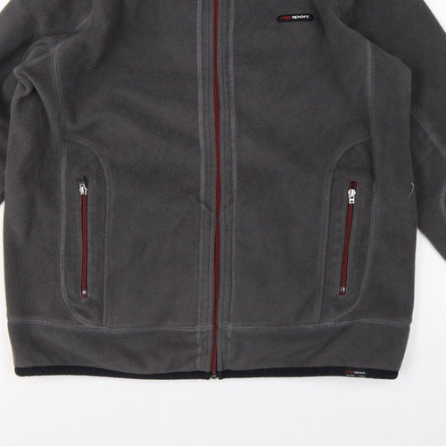 Next Sport Men’s Grey L Full Zip Fleece Jacket Outdoor Walking