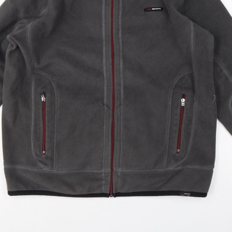 Next Sport Men’s Grey L Full Zip Fleece Jacket Outdoor Walking
