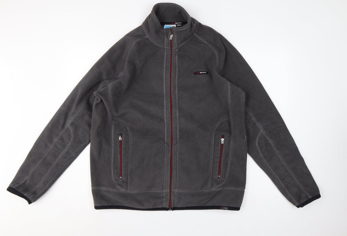 Next Sport Men’s Grey L Full Zip Fleece Jacket Outdoor Walking