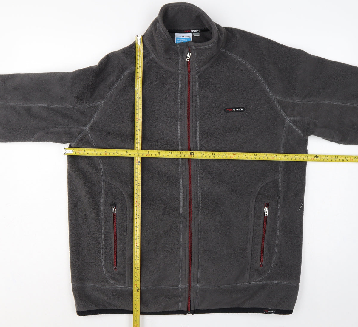 Next Sport Men’s Grey L Full Zip Fleece Jacket Outdoor Walking