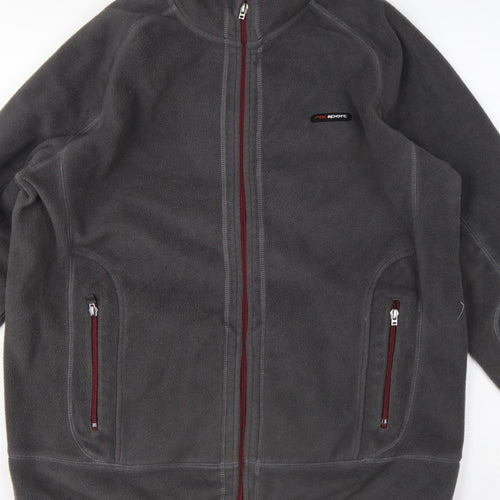 Next Sport Men’s Grey L Full Zip Fleece Jacket Outdoor Walking