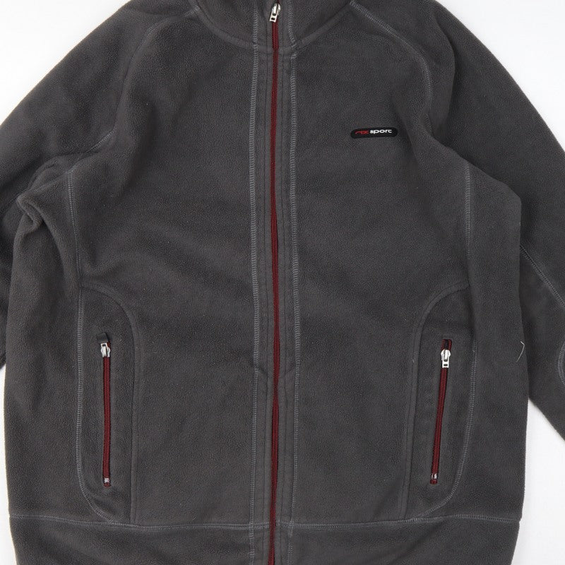 Next Sport Men’s Grey L Full Zip Fleece Jacket Outdoor Walking