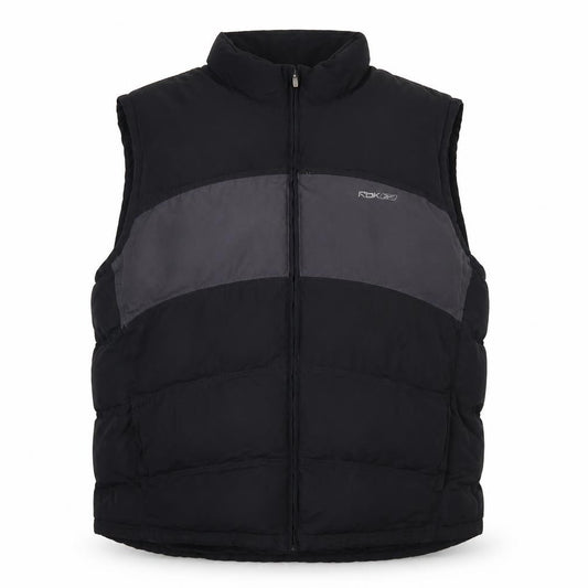 Reebok Men’s Black Grey 3XL Padded Bodywarmer Gilet Full Zip