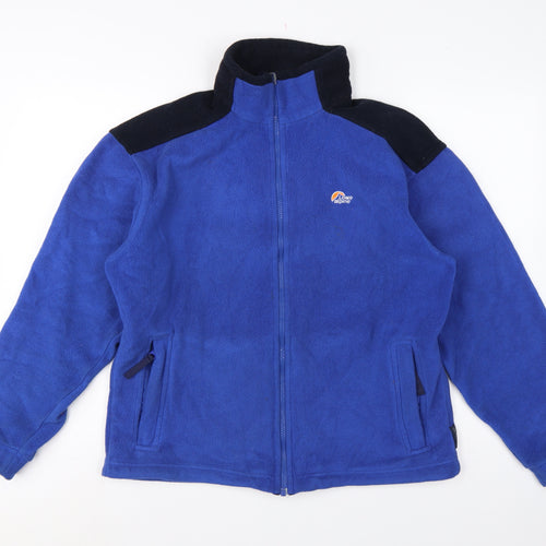 Lowe Alpine Men’s Blue Black M Moyeh Full Zip Fleece Hiking Jacket