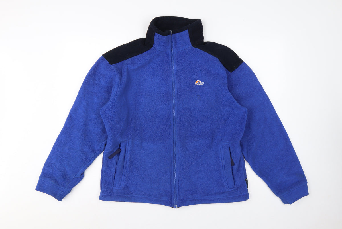 Lowe Alpine Men’s Blue Black M Moyeh Full Zip Fleece Hiking Jacket
