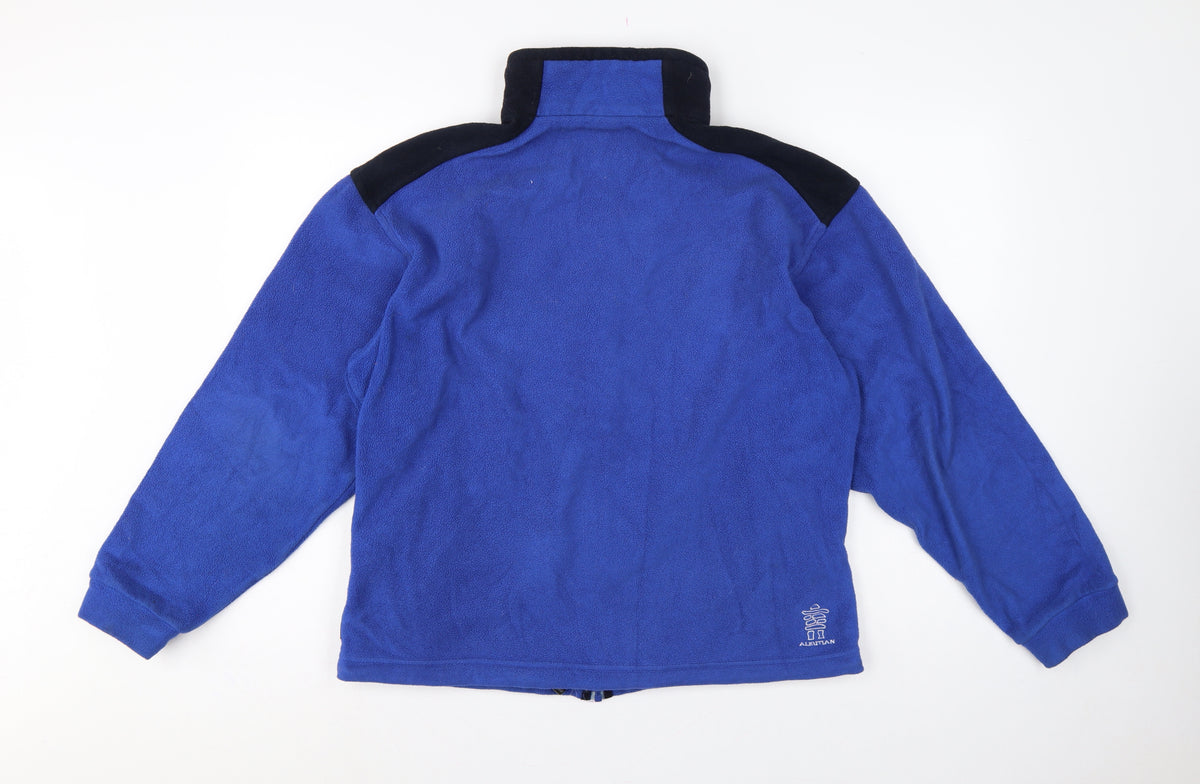 Lowe Alpine Men’s Blue Black M Moyeh Full Zip Fleece Hiking Jacket