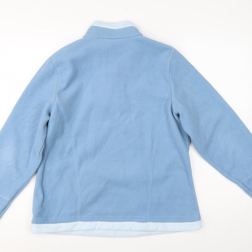 Marks and Spencer Women Blue UK 16 Henley Fleece Sweatshirt