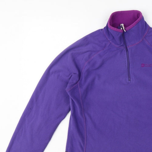 Mountain Warehouse Women’s Purple UK 12 Pullover 1/4 Zip Fleece Sweatshirt