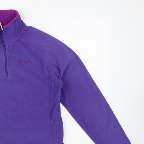 Mountain Warehouse Women’s Purple UK 12 Pullover 1/4 Zip Fleece Sweatshirt